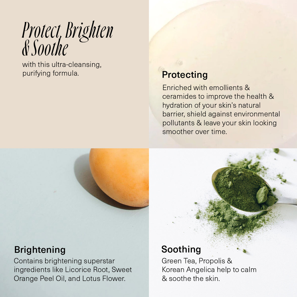 REFRESH Jade Purifying Cleanser benefits: protecting, brightening and soothing