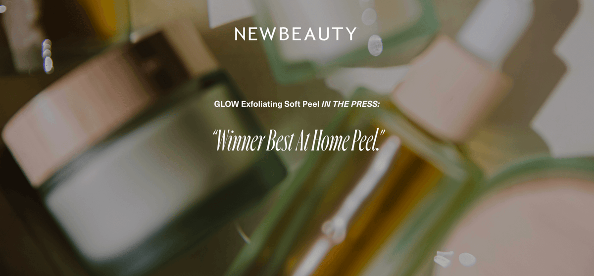 NewBeauty names GLOW Exfoliating Soft Peel "Winner: Best At-Home Peel"