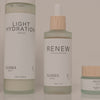 RENEW Serum video showing model applying serum on clean face