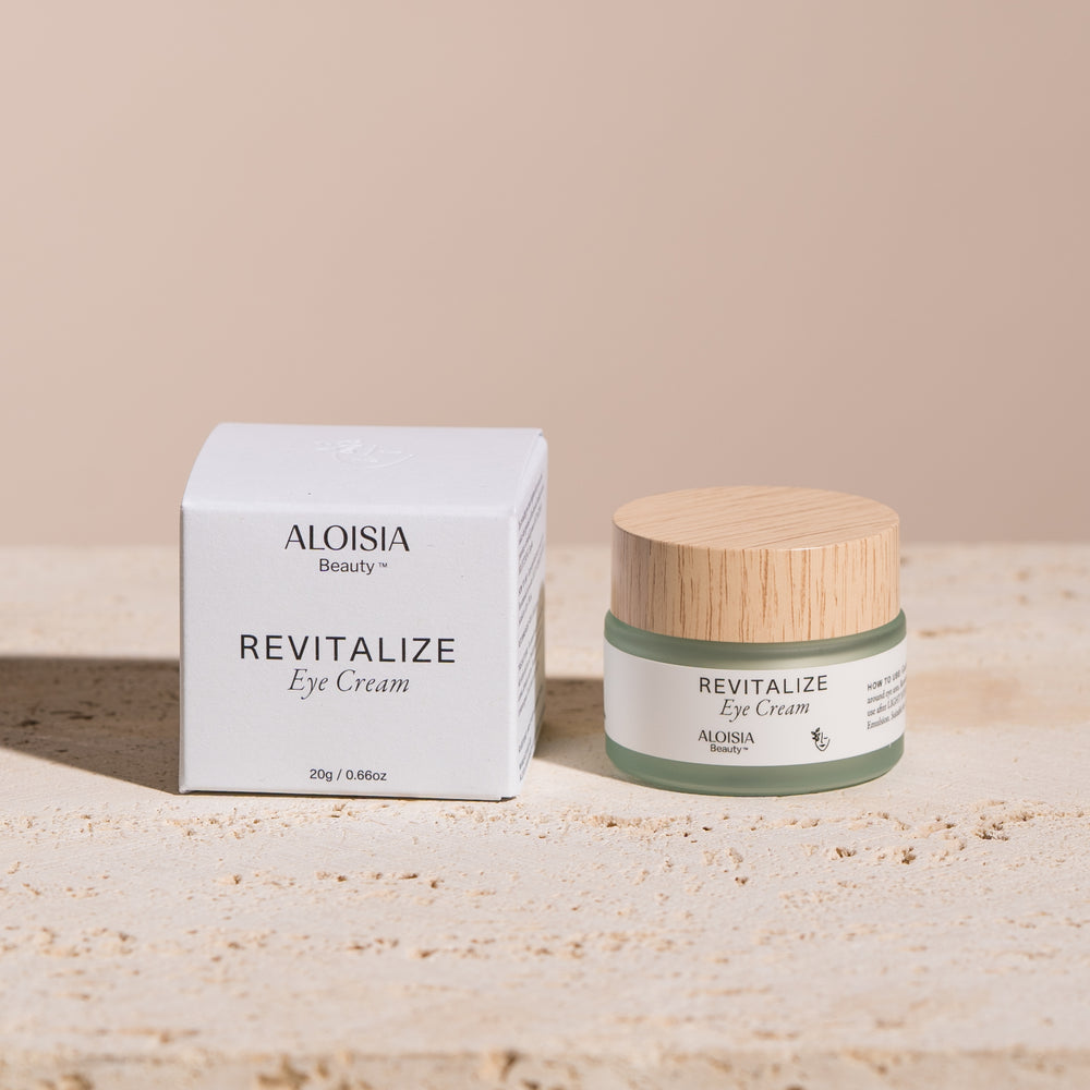 Aloisia Beauty REVITALIZE Eye Cream a targeted eye cream to brighten, revitalize and hydrate the eye area. Clean Beauty, Skincare, K-Beauty, Anti-Aging & Brightening Collection
